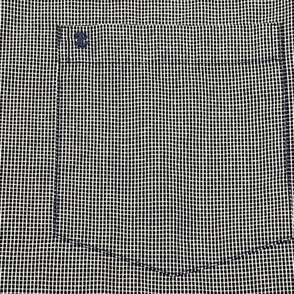 Izod men’s size medium navy blue Checkered cotton blend long sleeve button Shirt - Picture 4 of 16